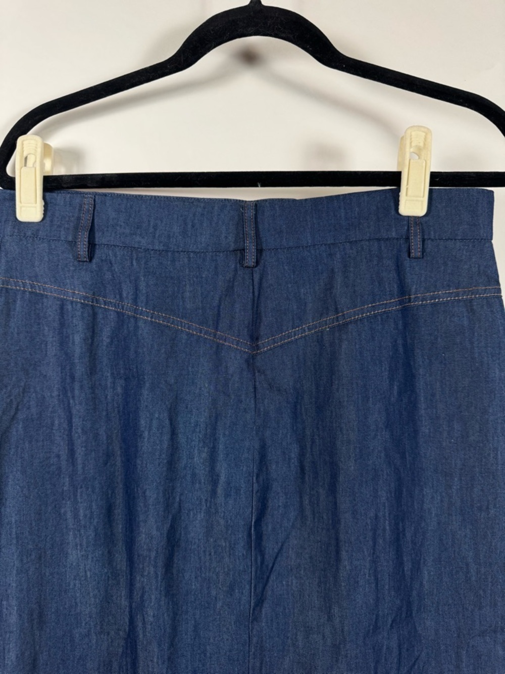 Iris Setlakwe Denim Skirt Size 10 Designer Country Cowgirl Western Classic - Picture 6 of 10